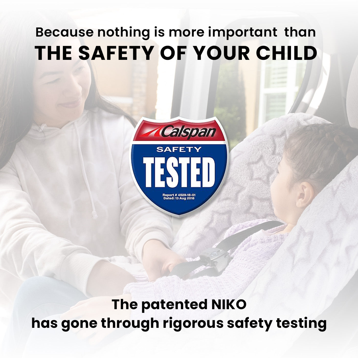 NIKO Easy Wash Children's Car Seat Cover in Silver Star Plush