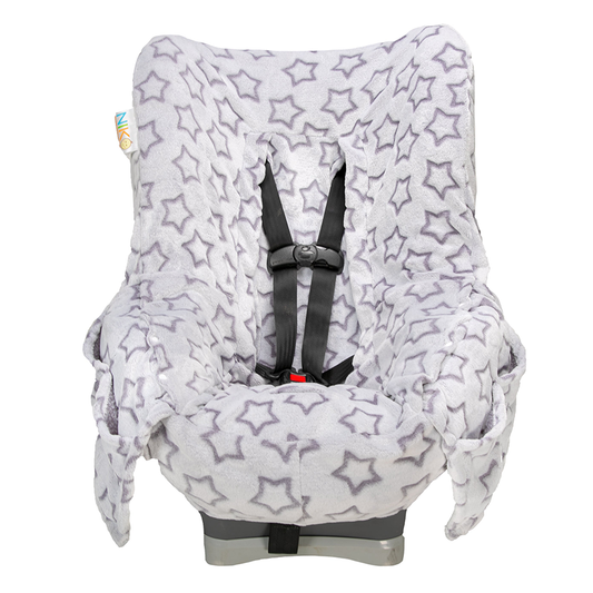 NIKO Easy Wash Children's Car Seat Cover in Silver Star Plush