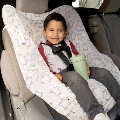 NIKO Easy Wash Children's Car Seat Cover in Silver Star Plush