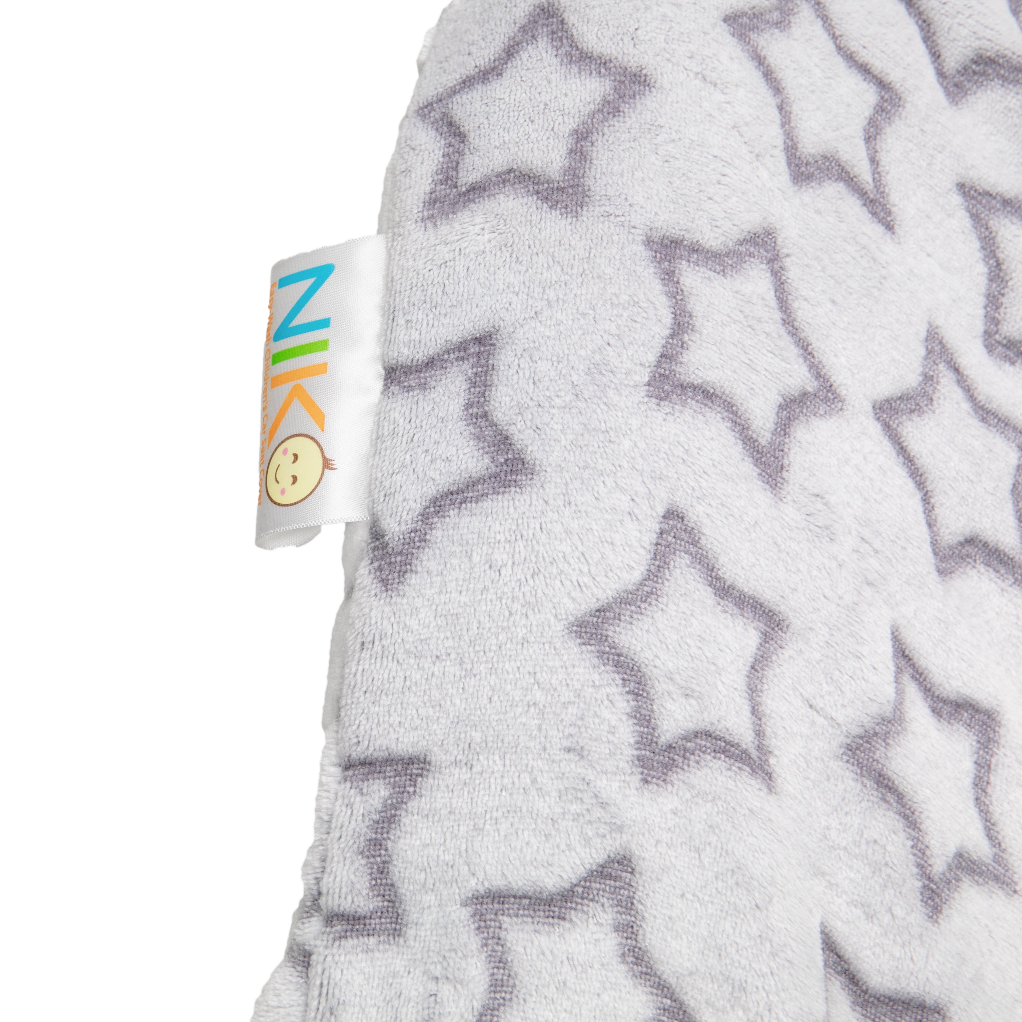 Niko Easy Wash Children's Car Seat Cover & Liner - Minky - Silver Star