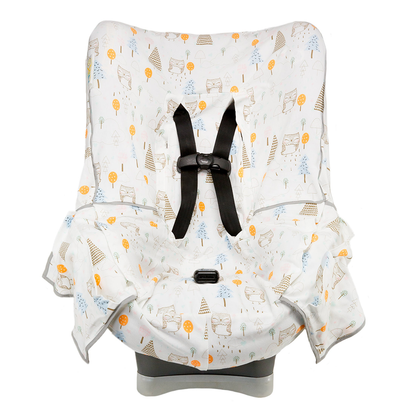 Niko Easy Wash Children's Car Seat Cover & Liner - Cotton Jersey - Owl